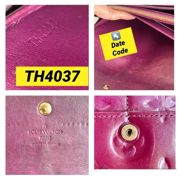 💃 LOUIS VUITTON Vernis Sarah Long Wallet Amarante - Picture 15 of 15